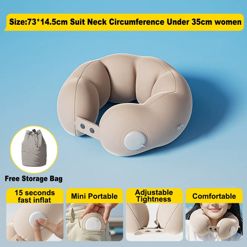 Almohada de viaje inflable