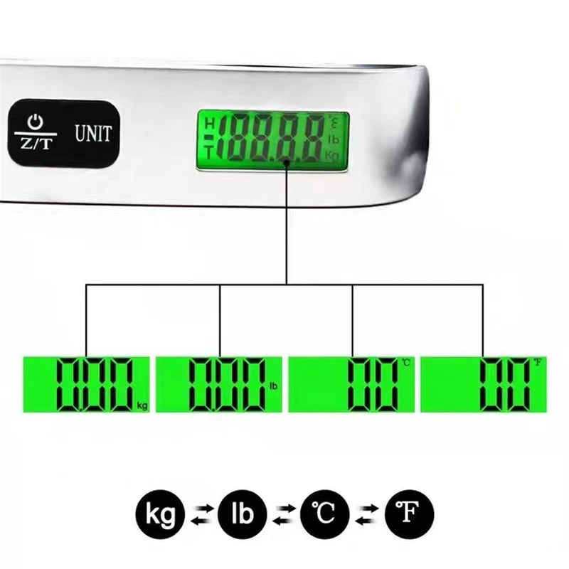Báscula portátil digital con pantalla LCD 110lb/50kg