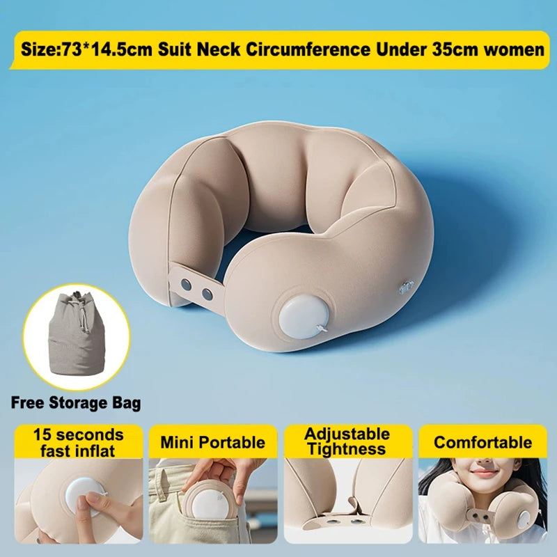 Almohada de viaje inflable