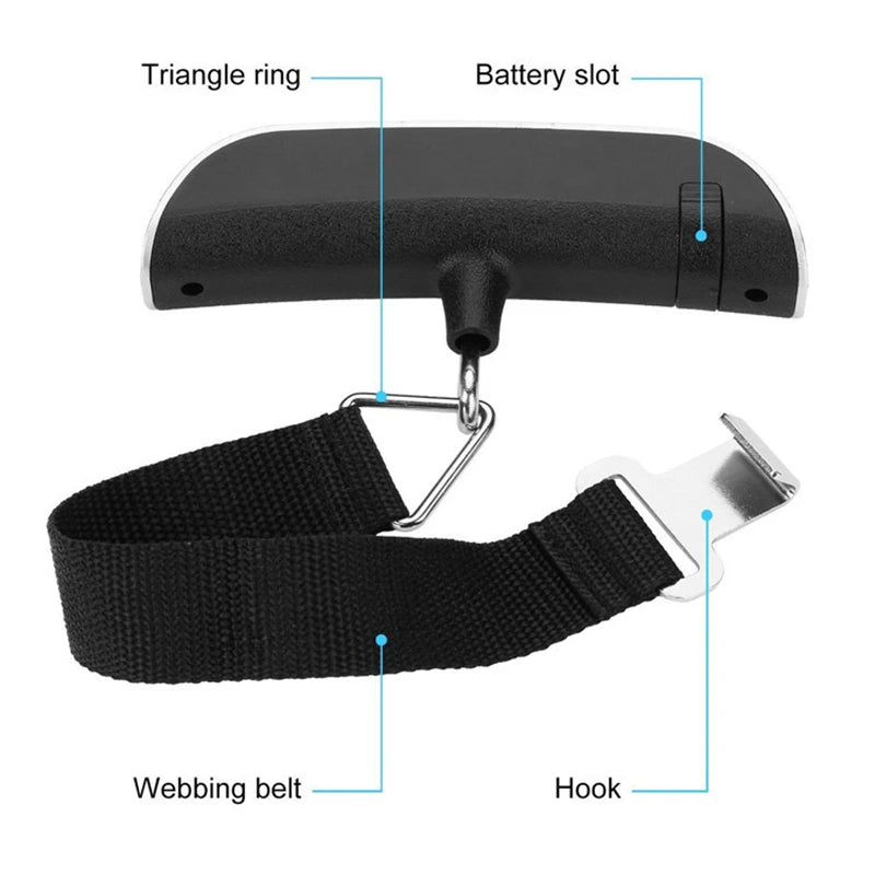 Báscula portátil digital con pantalla LCD 110lb/50kg