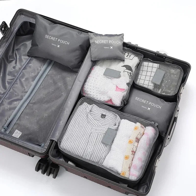Juego de 6 bolsas de almacenamiento para maletas: organizador de equipaje