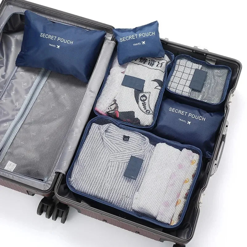 Juego de 6 bolsas de almacenamiento para maletas: organizador de equipaje