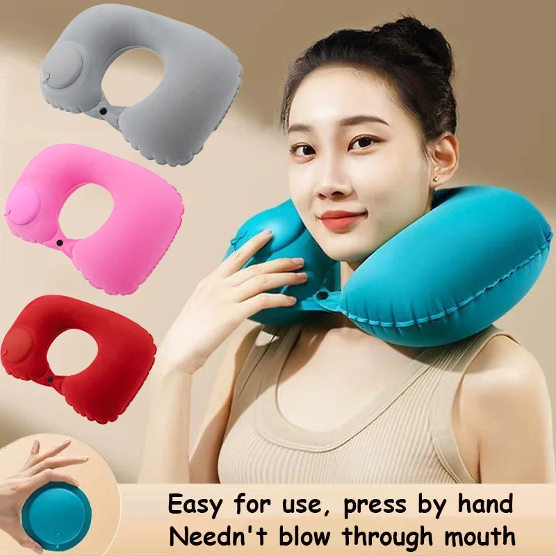 Almohada de viaje inflable