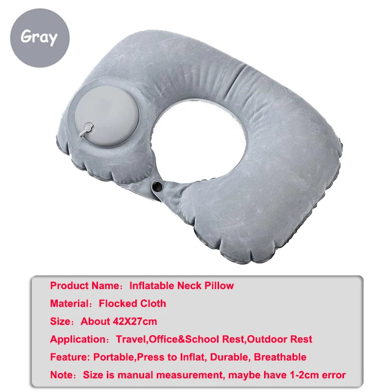 Almohada de viaje inflable