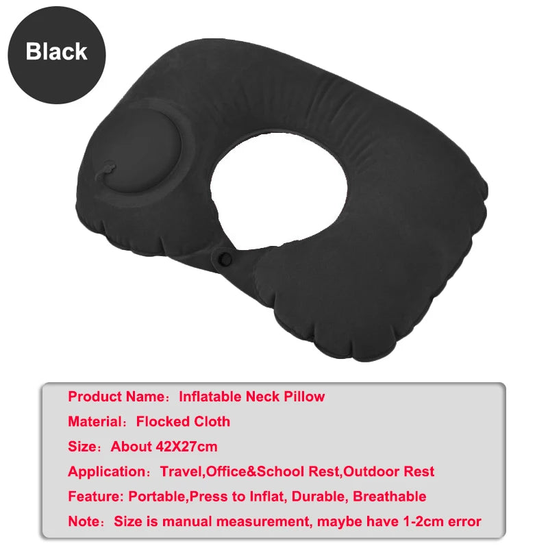 Almohada de viaje inflable