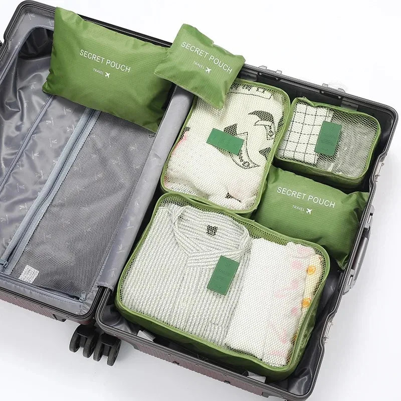 Juego de 6 bolsas de almacenamiento para maletas: organizador de equipaje