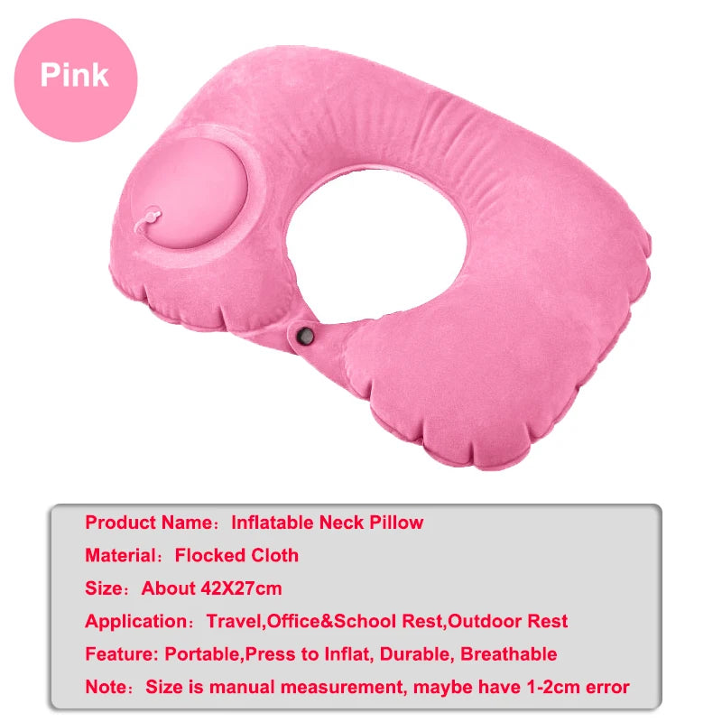 Almohada de viaje inflable