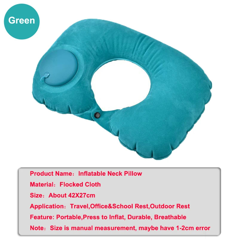 Almohada de viaje inflable